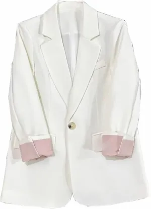 Women's Formal Blazer Jacket Spring Autumn Loose Suits