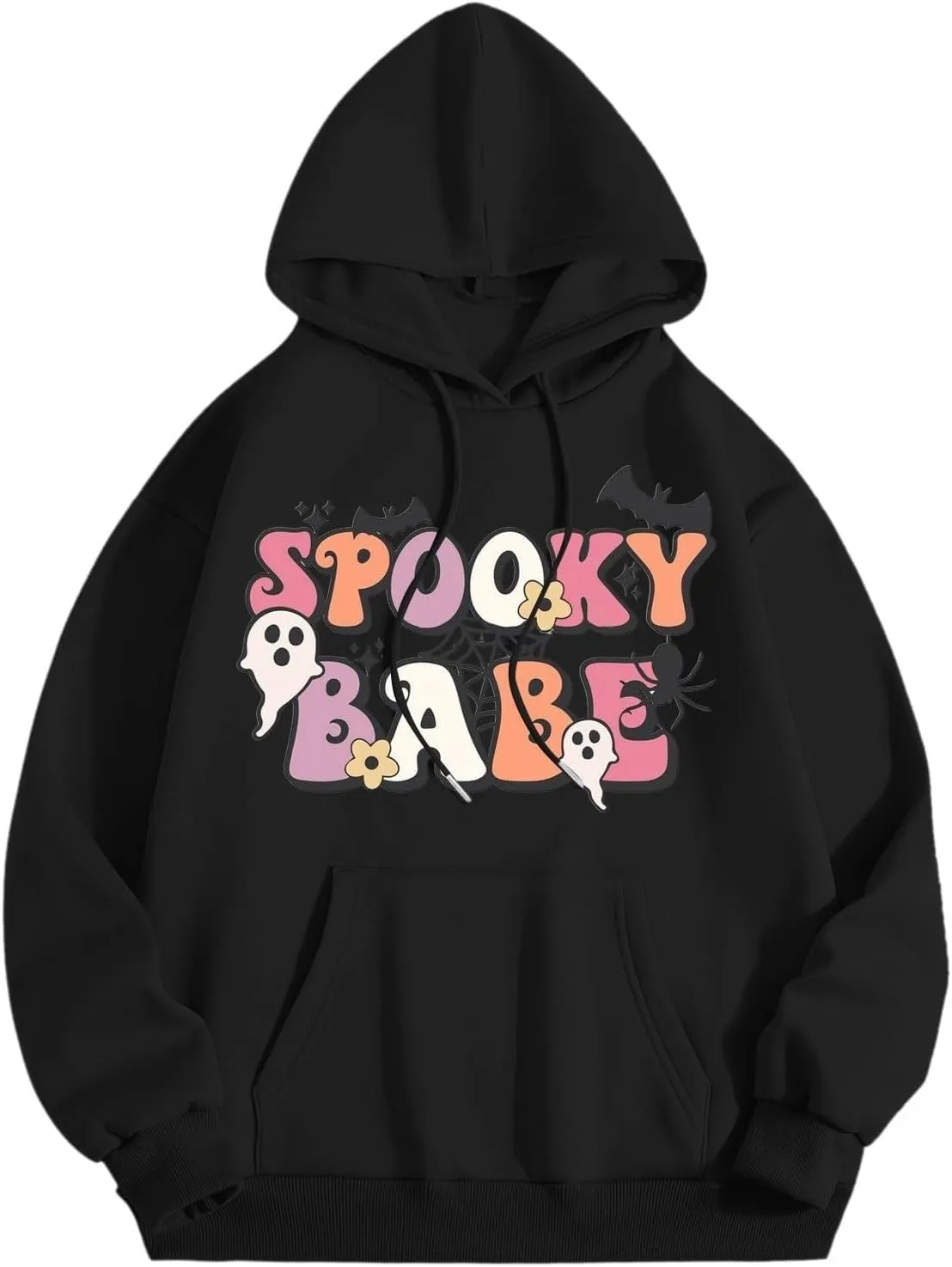 Womens Halloween Sweatshirt Cute Ghost Graphic Hoodies Funny Spooky Pumpkin Face Tops Fall Season Sweatshirts Clothes