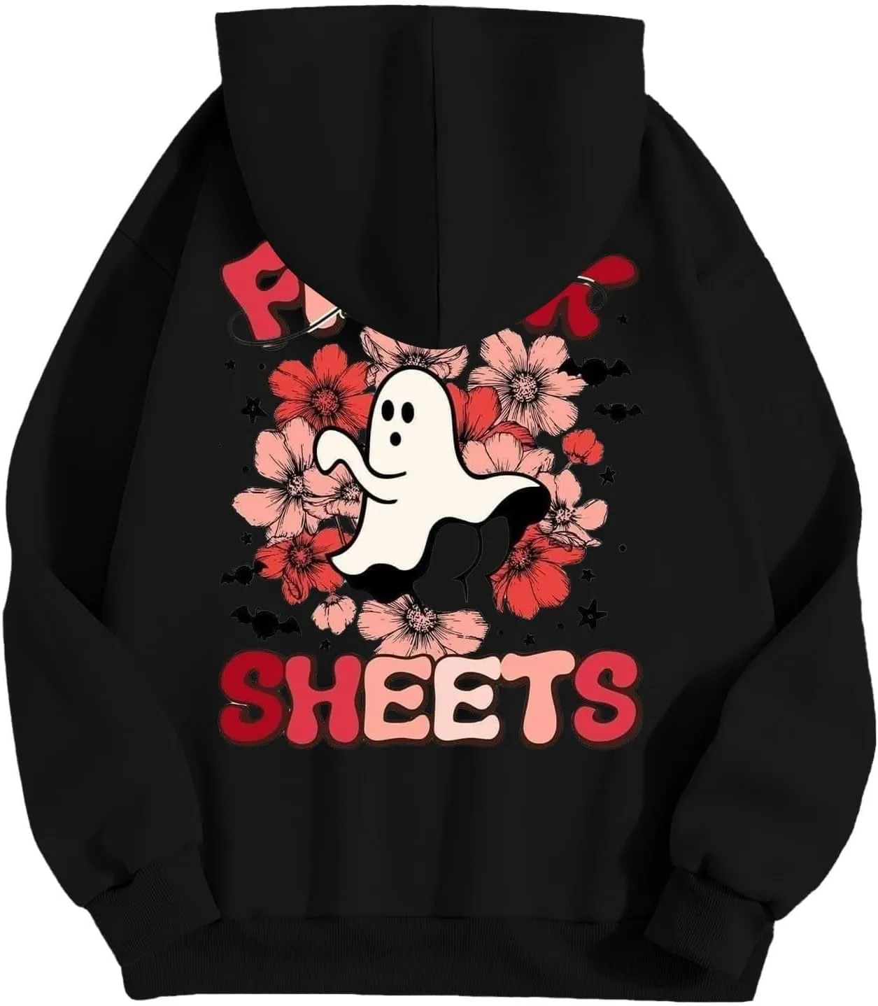 Womens Halloween Sweatshirt Cute Ghost Graphic Hoodies Funny Spooky Pumpkin Face Tops Fall Season Sweatshirts Clothes