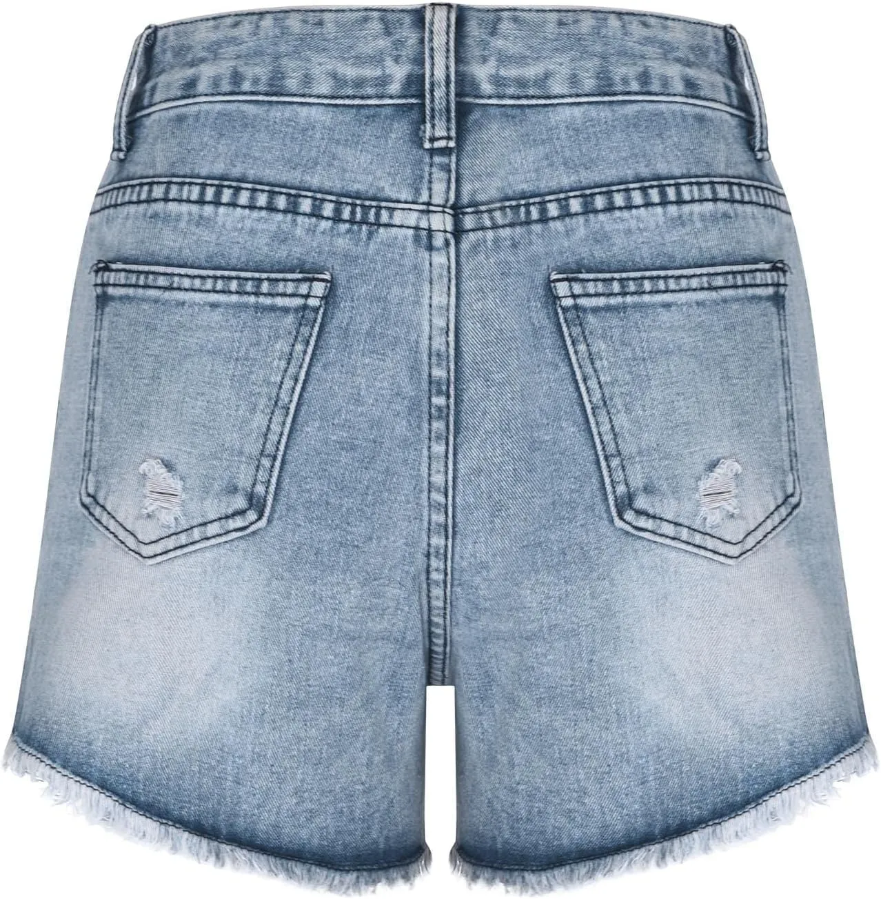 Women's High Waisted Ripped Stretchy Denim Short Hot Summer Jean Shorts Distressed Casual Frayed Raw Hem Jeans Shorts
