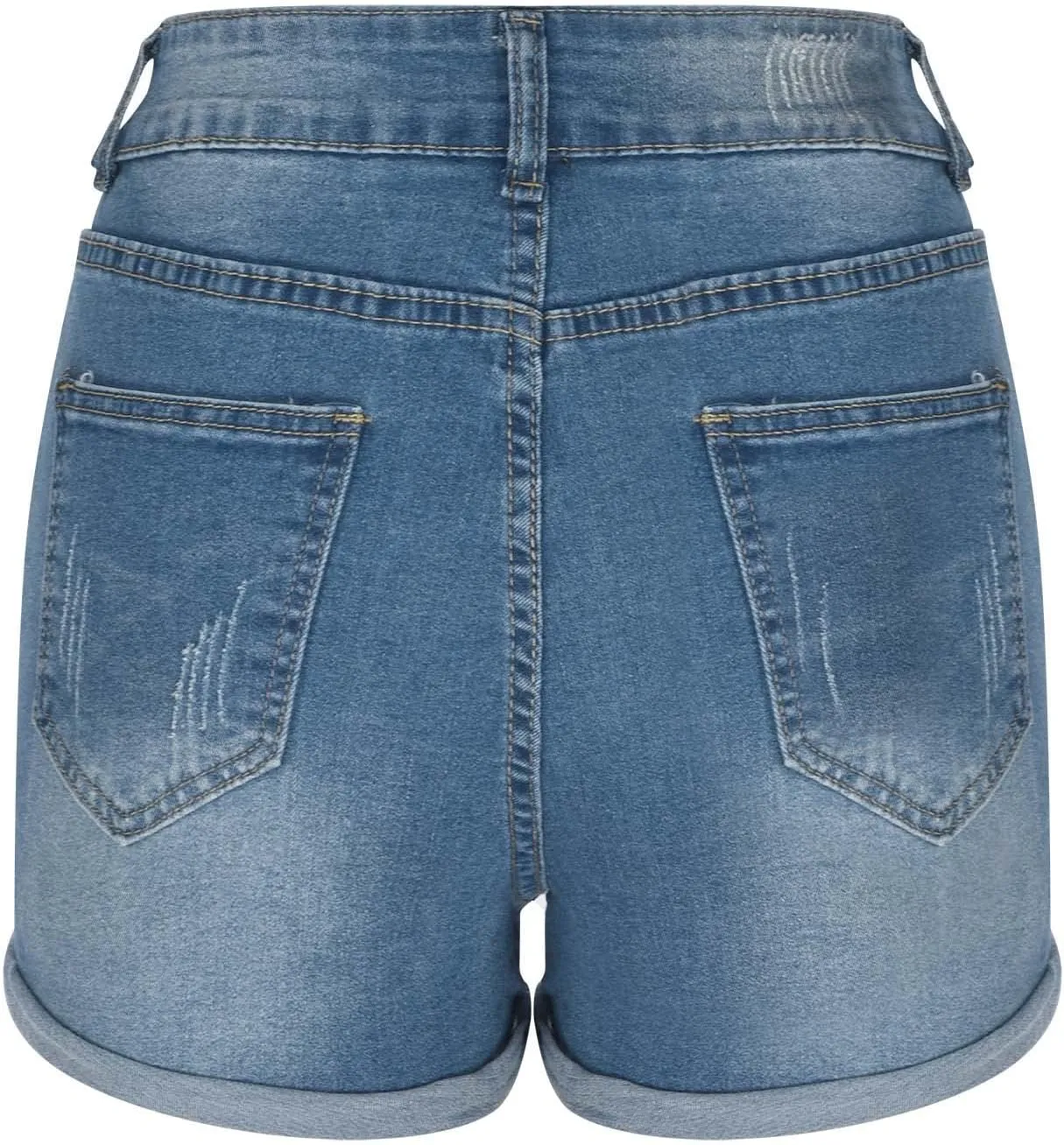 Women's High Waisted Ripped Stretchy Denim Short Hot Summer Jean Shorts Distressed Casual Frayed Raw Hem Jeans Shorts