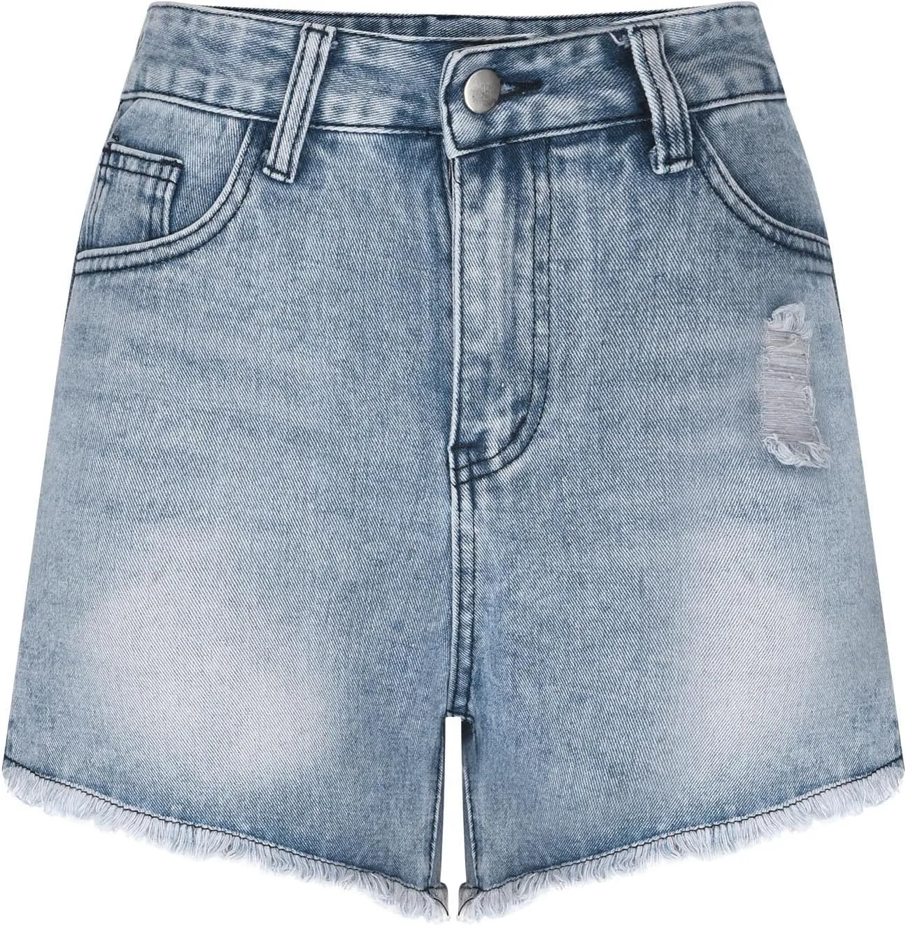 Women's High Waisted Ripped Stretchy Denim Short Hot Summer Jean Shorts Distressed Casual Frayed Raw Hem Jeans Shorts