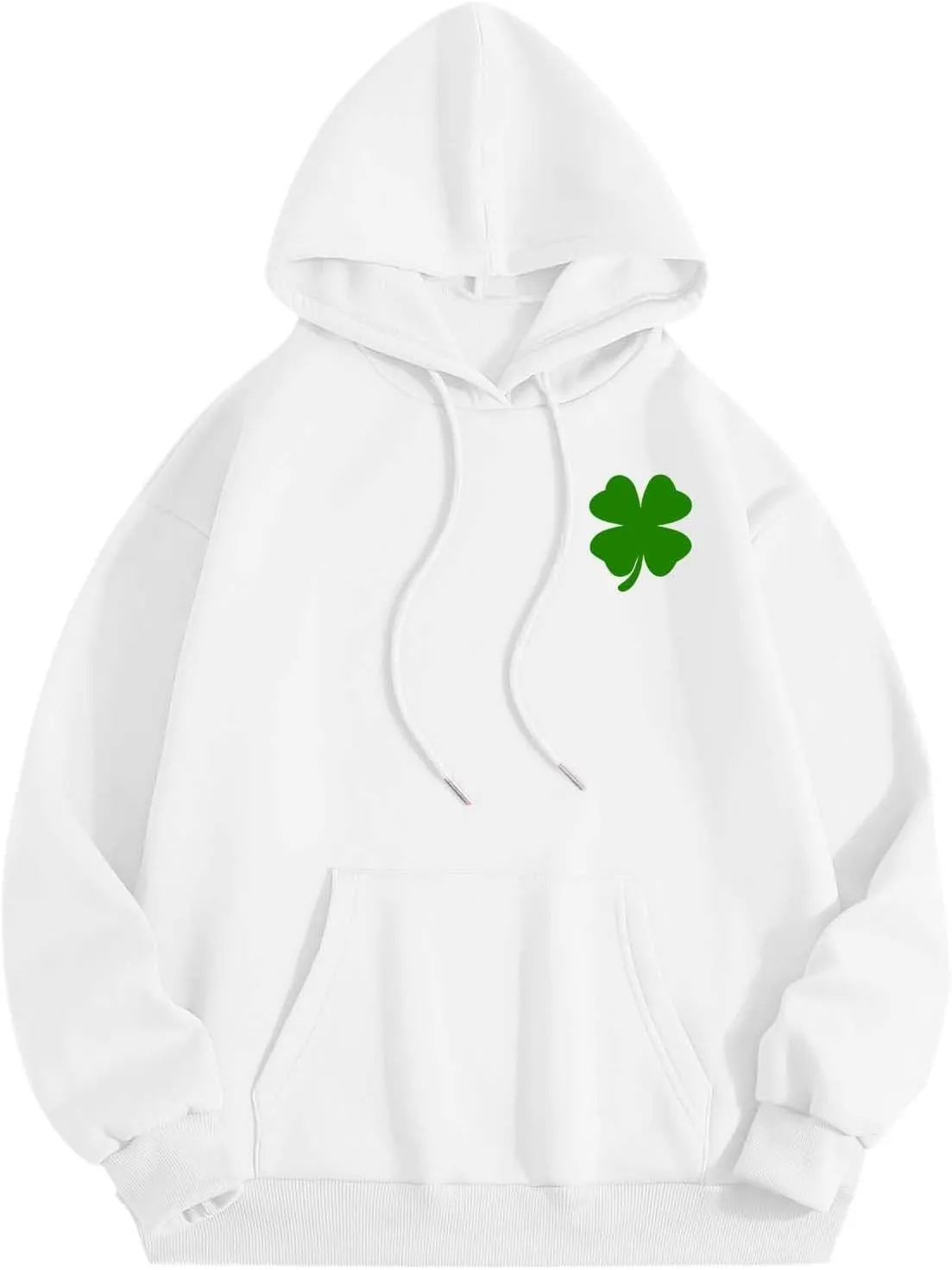 Women's Hoodies Heart Print Graphic Long Sleeve Oversized Sweatshirts Drawstring Pullover Top with Pockets