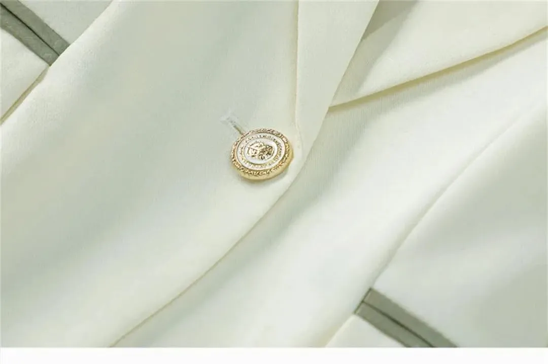 Womens Lapel Button Solid Color Loose Blazer Clothing Spring All Match Office Blazers