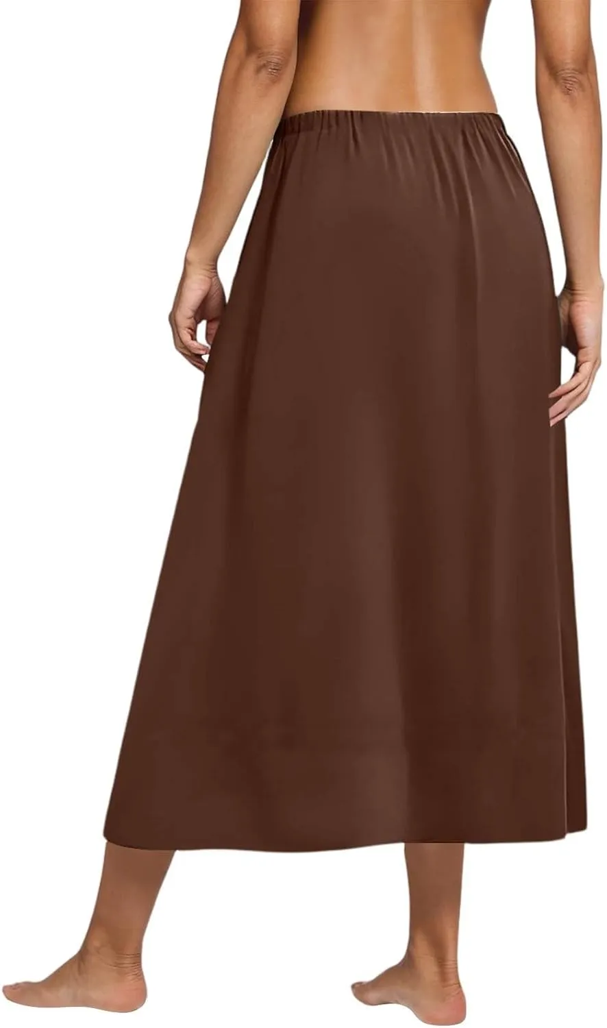 Women's Midi Boho Floral Skirts Trendy High Elastic Waist A Line Skirt Comfy Flowy Skorts with Pockets