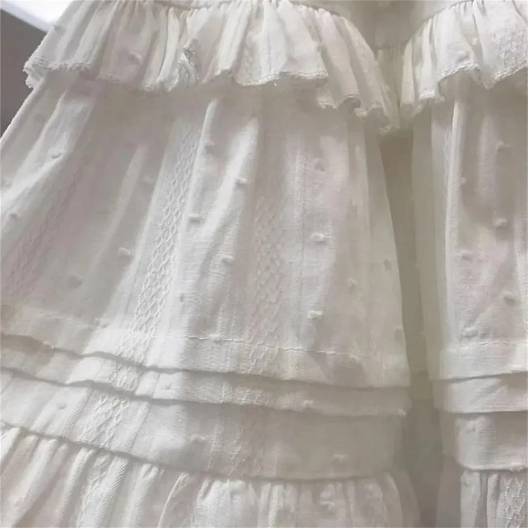 Women's Mini Skirt French High Waist A-Line Ruffled Solid Color Simple Pleated Skirt