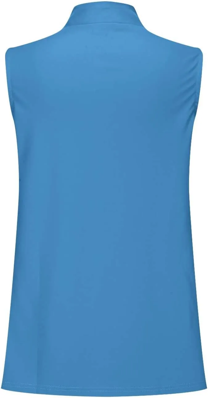 Women's Open Front Sleeveless Casual Solid Vest Blazer Lightweight Jackets Lightweight Collar Vest Work Office Jacket