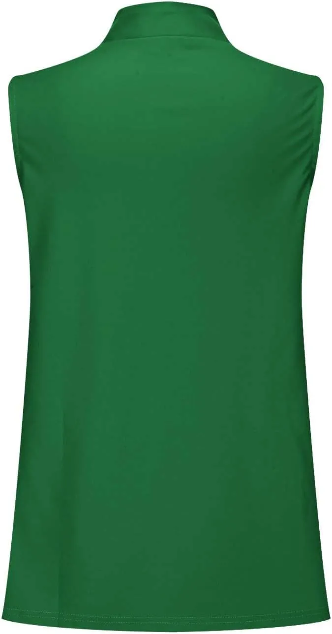 Women's Open Front Sleeveless Casual Solid Vest Blazer Lightweight Jackets Lightweight Collar Vest Work Office Jacket