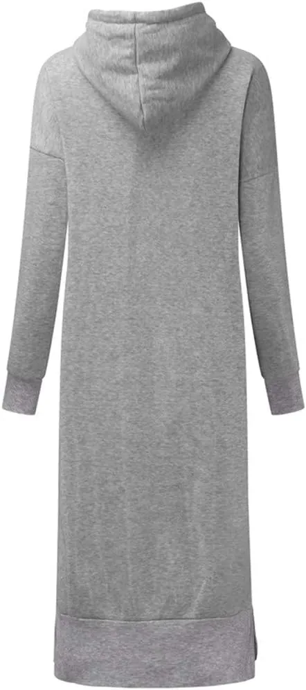 Womens Oversized Sweatshirt Dress Hoodies Pullover Long Sleeve Hoodie Dress for Women Hooded Sweatshirts Mini Dress