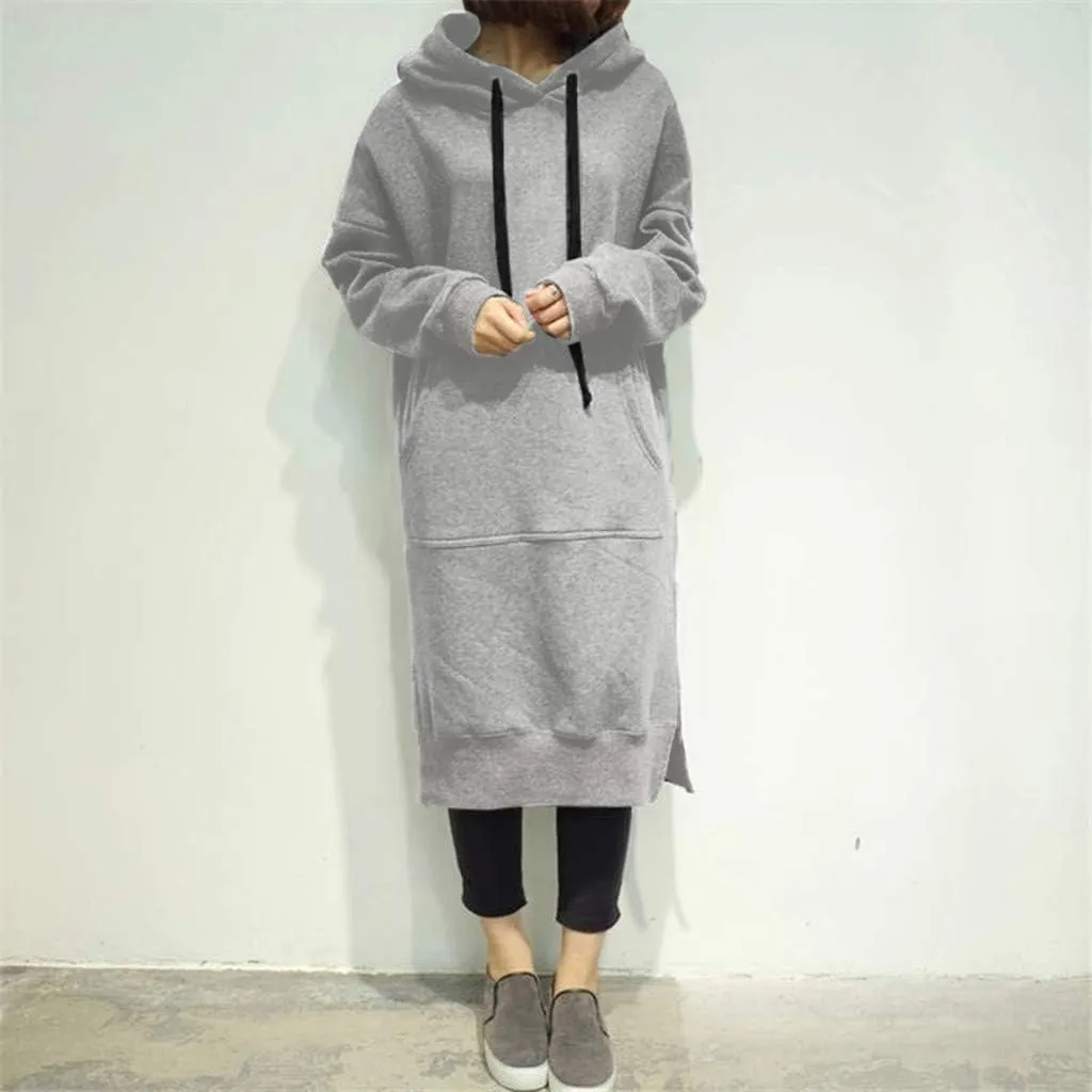 Womens Oversized Sweatshirt Dress Hoodies Pullover Long Sleeve Hoodie Dress for Women Hooded Sweatshirts Mini Dress