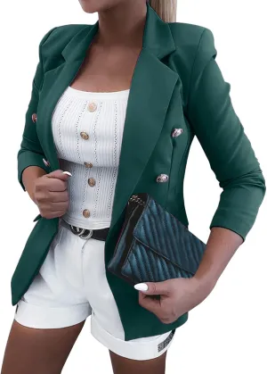 Womens Plaid Blazer Tweed for Women Jackets Buttonn Dressy Lightweight Cardigan Pluse Size Herringbone Jacket