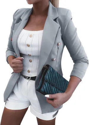 Womens Plaid Blazer Tweed for Women Jackets Buttonn Dressy Lightweight Cardigan Pluse Size Herringbone Jacket