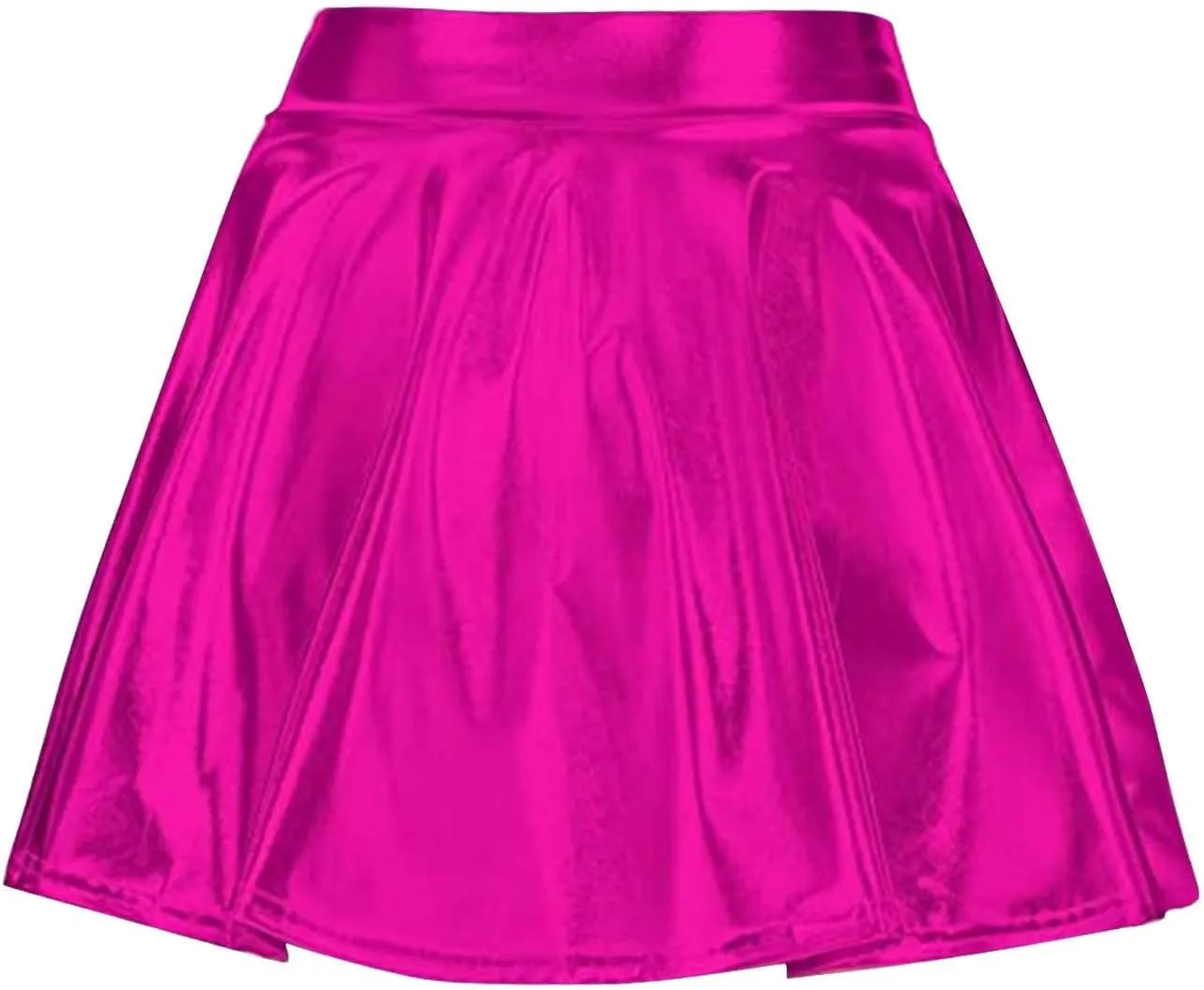Womens Pleated Glitter Skirts Shiny Mini Summer Trendy High Waisted Flared Cute Women's Skirts Casual Spring