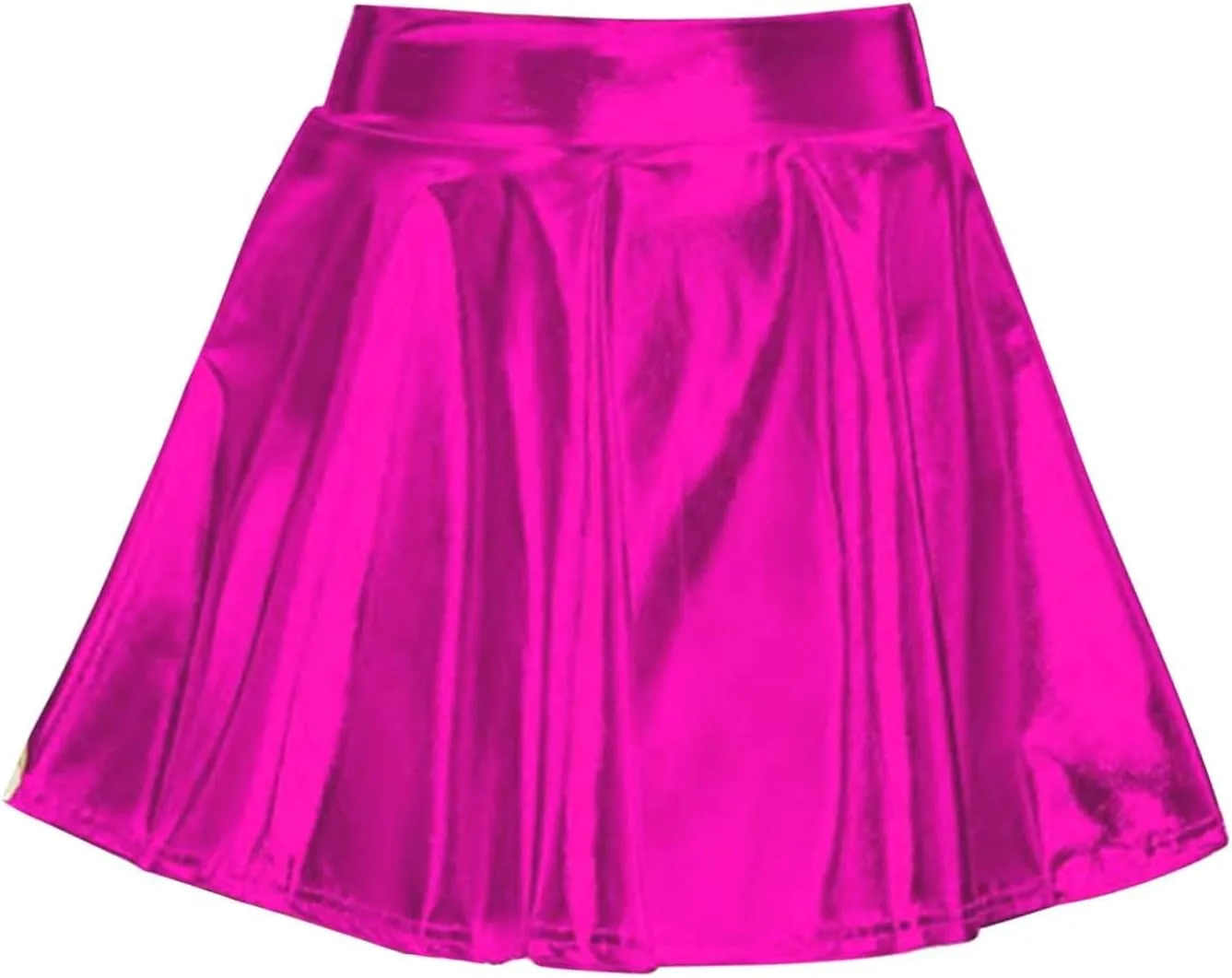 Womens Pleated Glitter Skirts Shiny Mini Summer Trendy High Waisted Flared Cute Women's Skirts Casual Spring