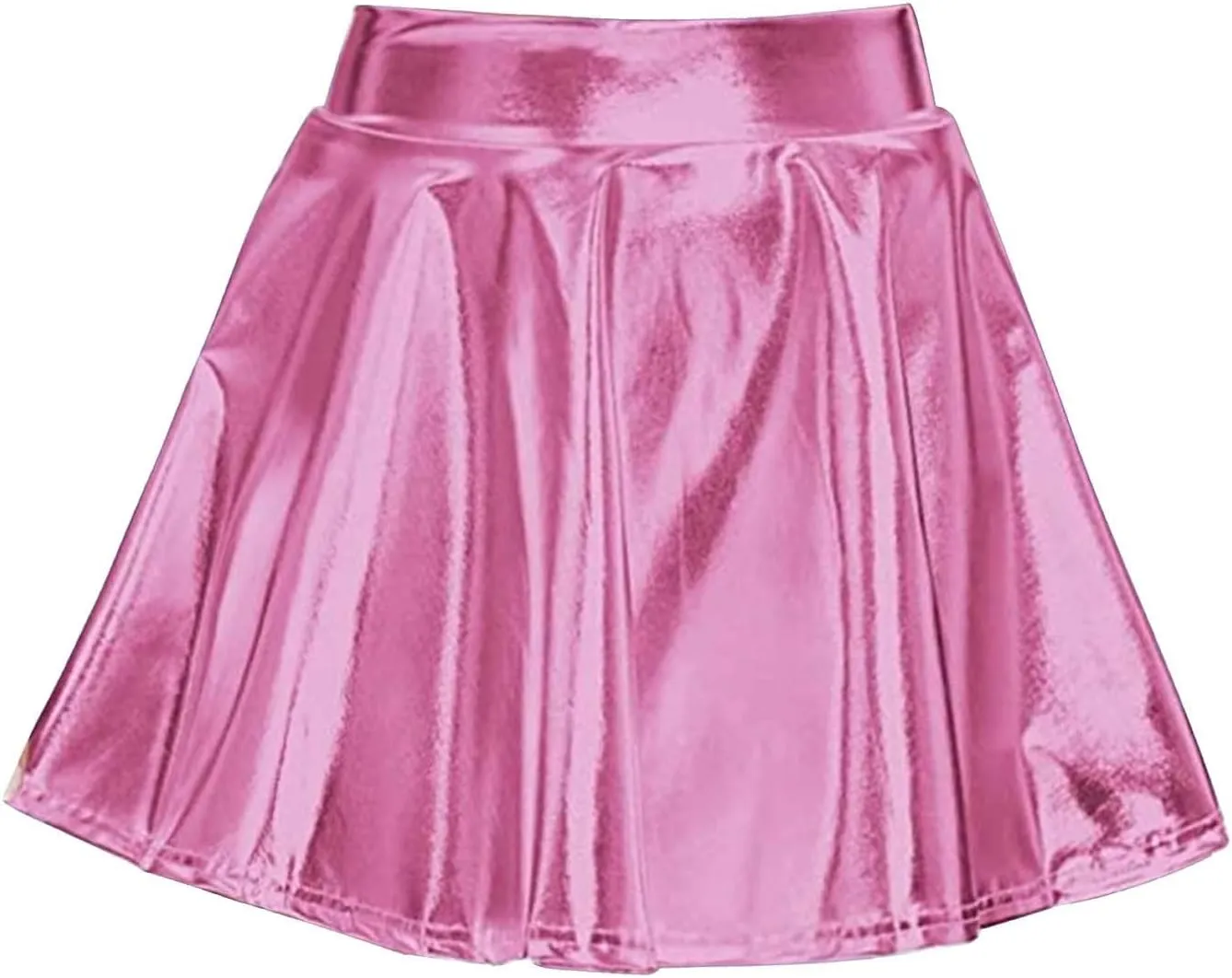 Womens Pleated Glitter Skirts Shiny Mini Summer Trendy High Waisted Flared Cute Women's Skirts Casual Spring