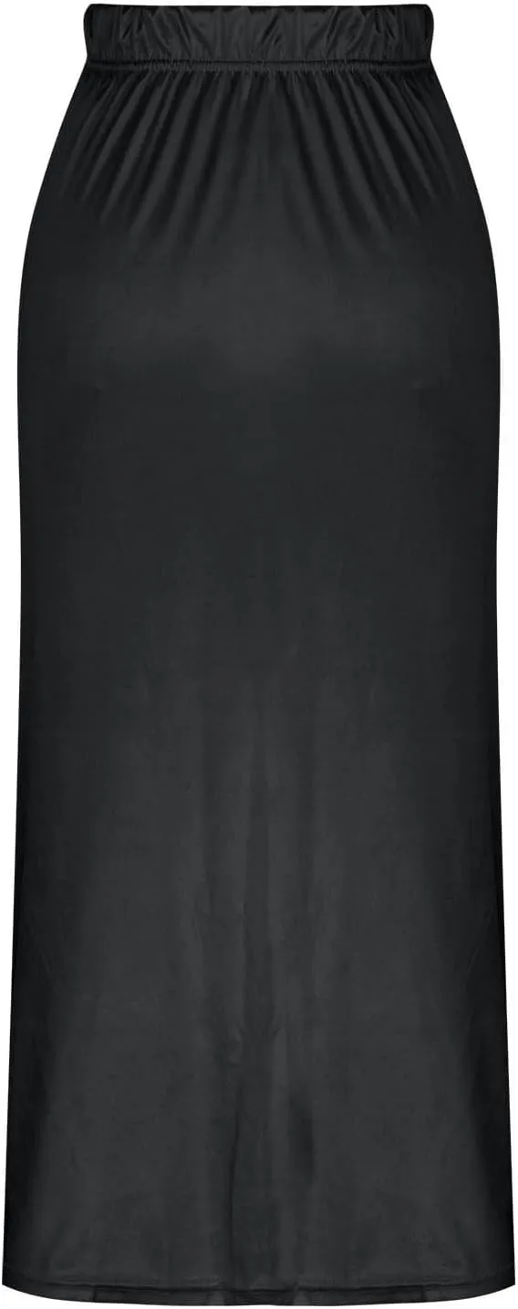 Women's Plus Size Satin Skirts 2025 Fashion Drawstring High Waisted Going Out Skorts Casual Summer Solid Loose Skirt