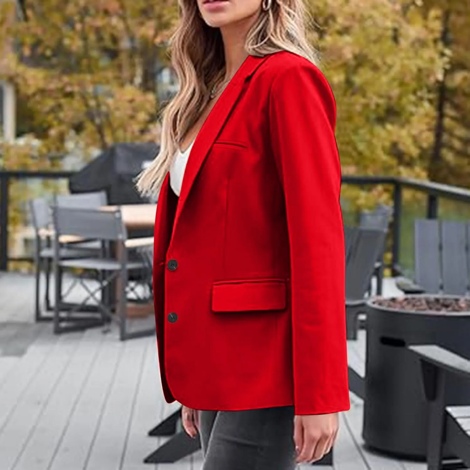 Women's Rolled Up Long Sleeve Blazers Open Front Button Cardigan Jacket Lightweight Casual Loose Fit Suits Jackets