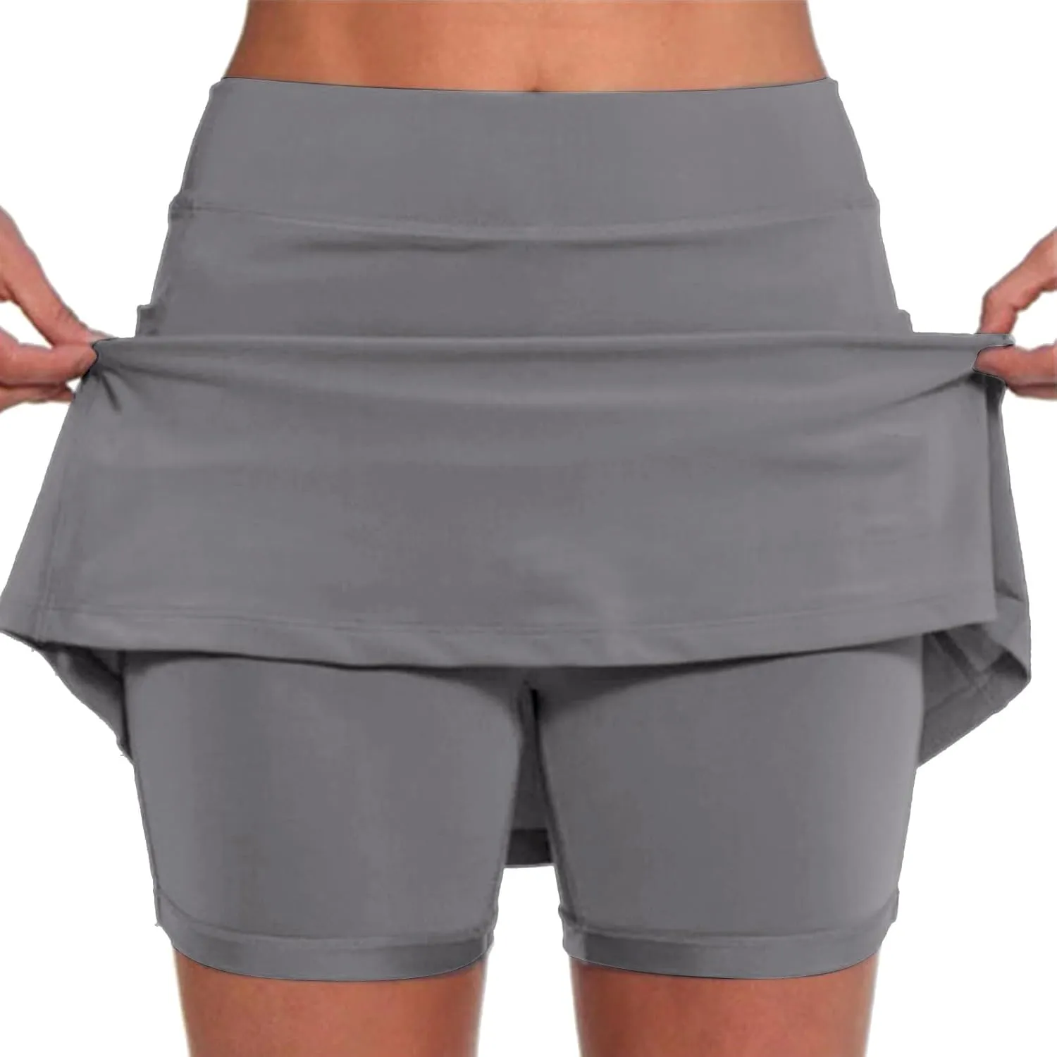 Womens Skorts with Pockets Tummy Control Plus Size Skorts for Women High Waist Athletic Sports Pants Skirt Casual Shorts