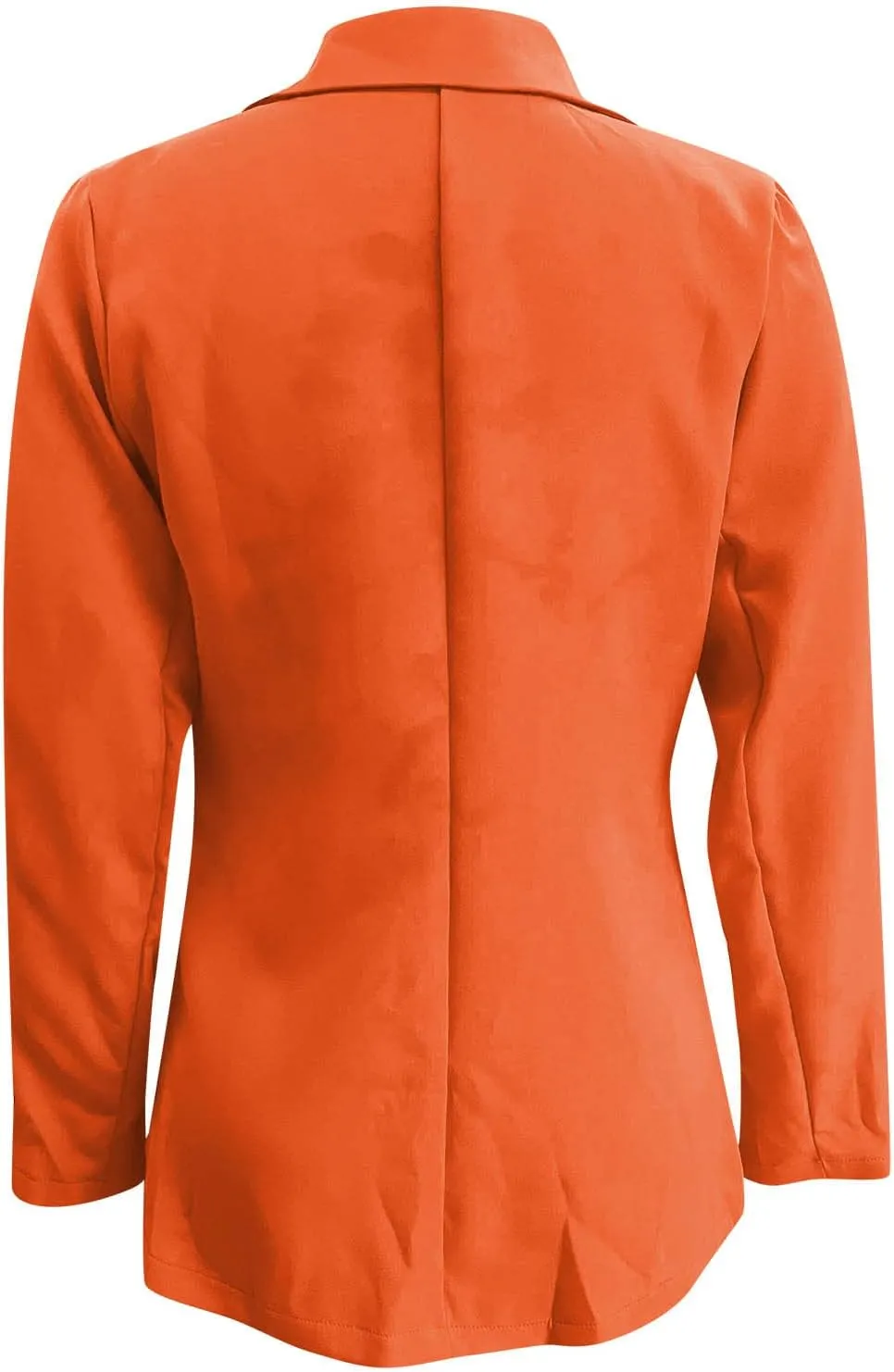 Women's Summer Blazer Button Long Sleeve Lapel Dressy Casual Business Convenient Solid Color Stylish Lightweight