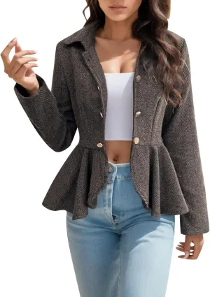 Women's Summer Blazer Trendy Lapel Waist-Closing Buttons Casual Business Comfortable Simple Soft Fashion Lightweight