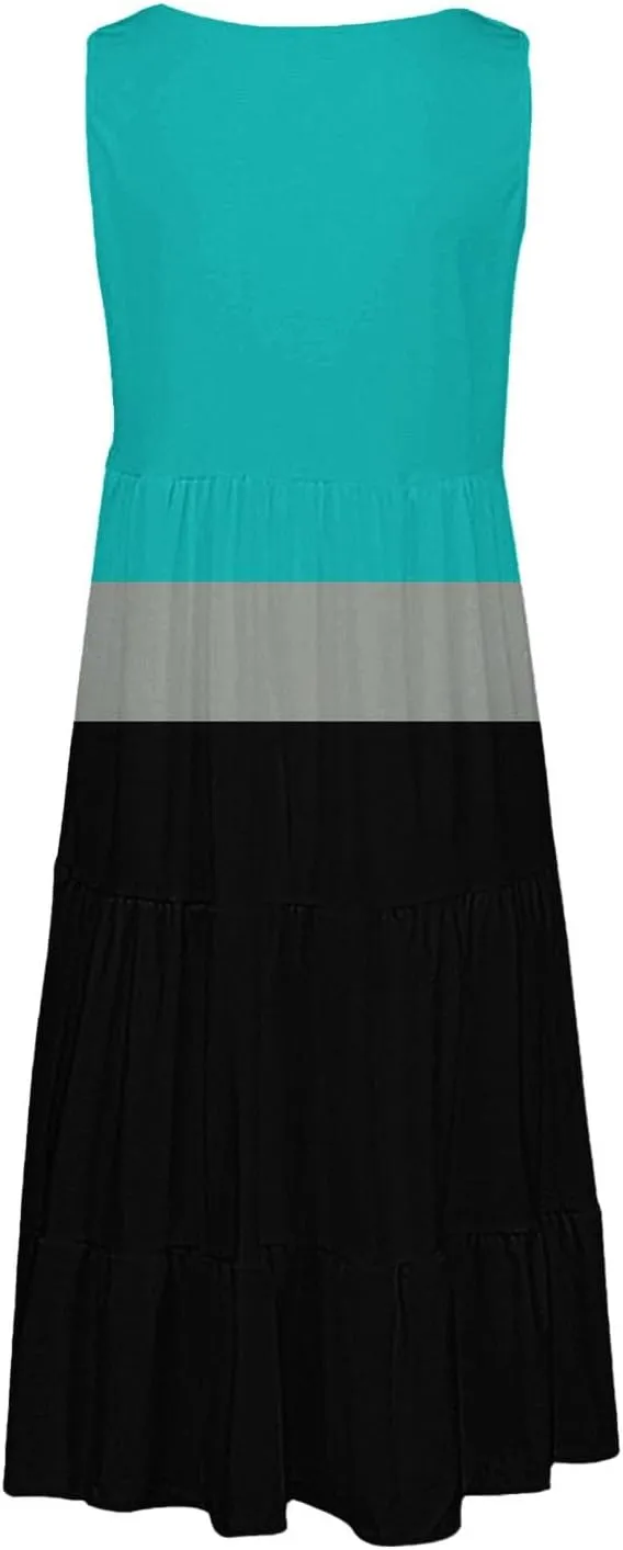 Womens Summer Dresses Summer Dresses for Women Plus Size Beach Dress Casual Sundresses Sexy Sleeveless Dress Flowy