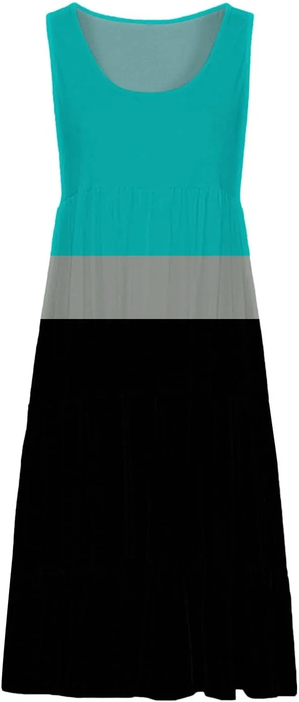 Womens Summer Dresses Summer Dresses for Women Plus Size Beach Dress Casual Sundresses Sexy Sleeveless Dress Flowy