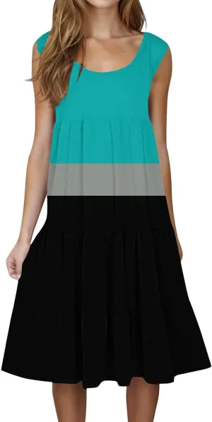 Womens Summer Dresses Summer Dresses for Women Plus Size Beach Dress Casual Sundresses Sexy Sleeveless Dress Flowy