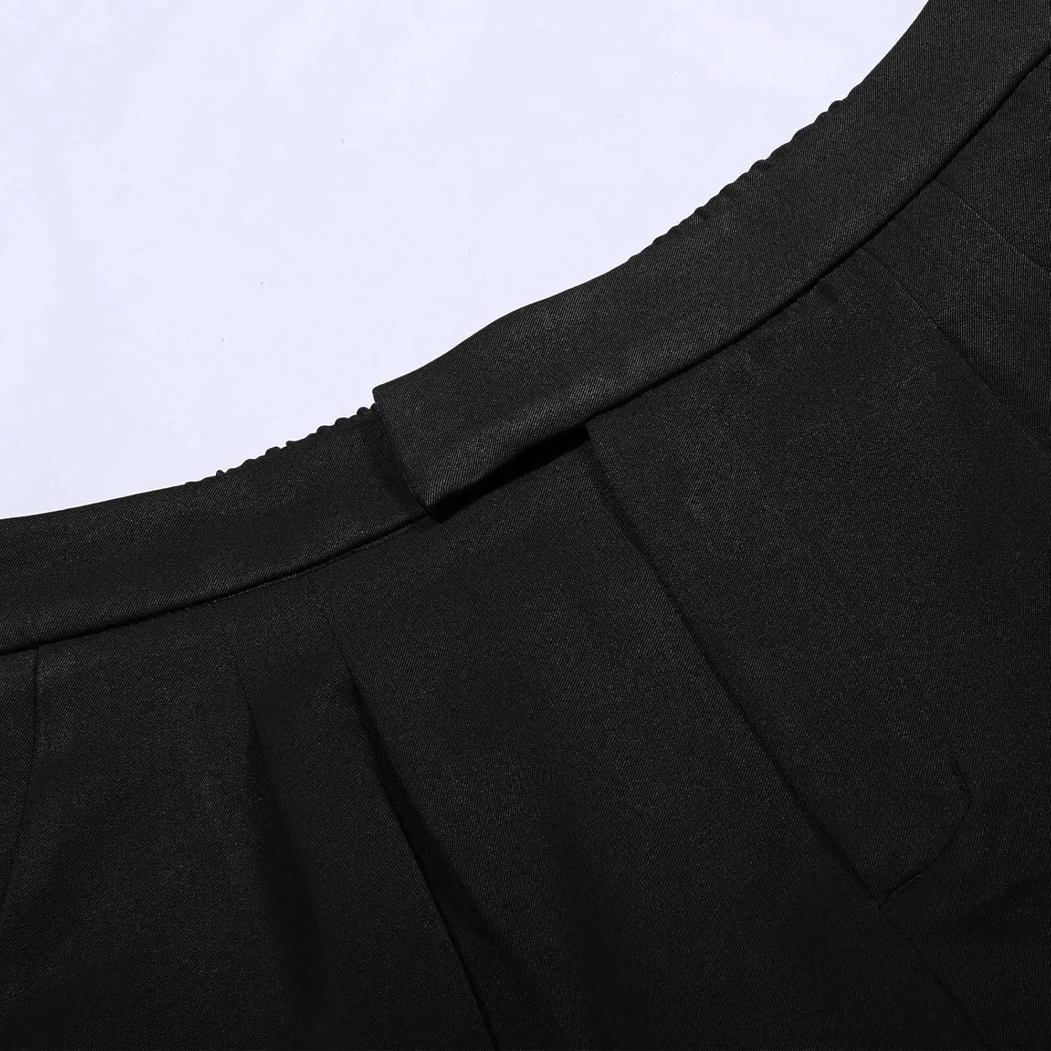 Womens Summer Suit Short Elastic High Waist Wide Leg Dressy Stretch Solid Color Lightweight Shorts with Pockets