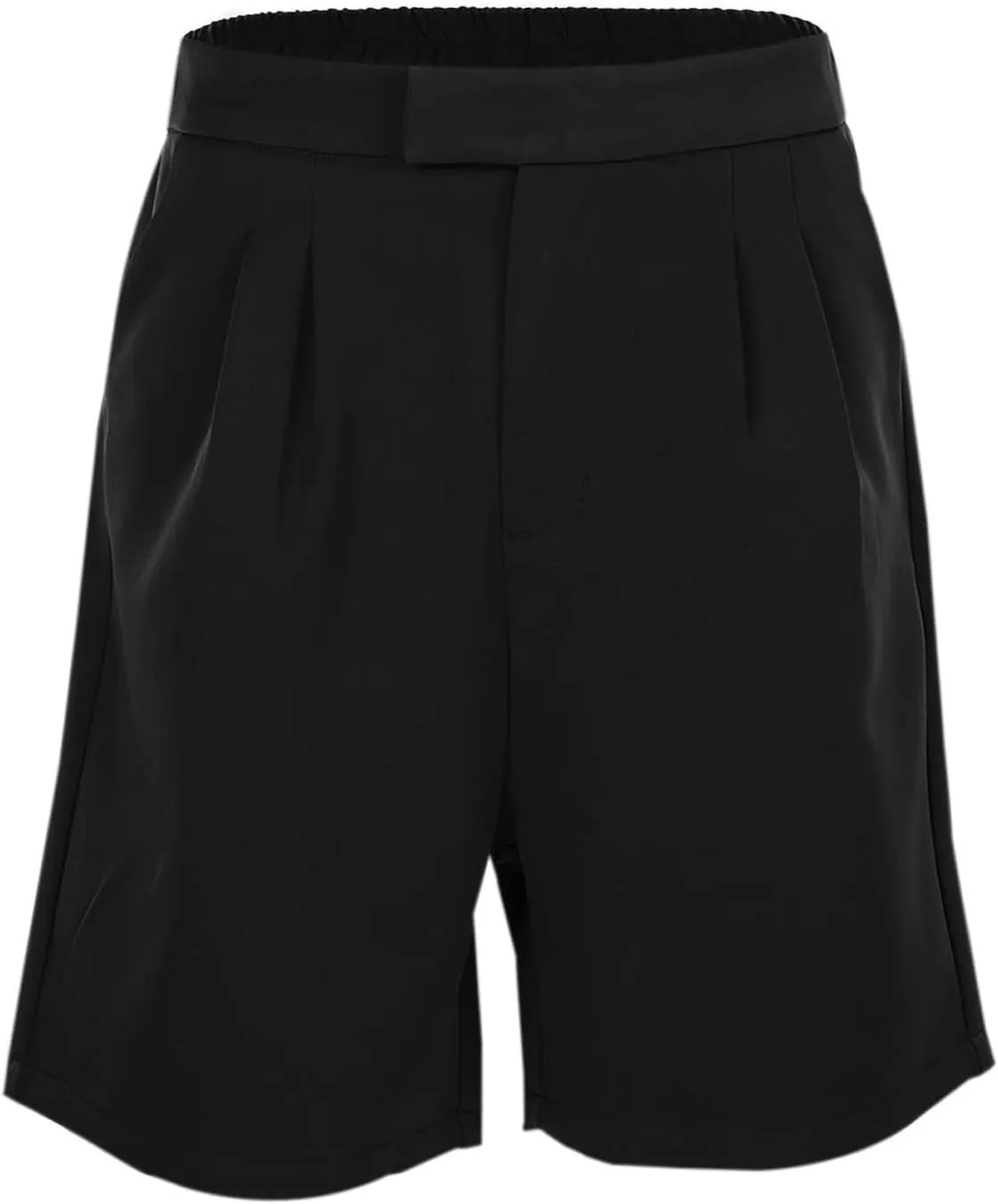 Womens Summer Suit Short Elastic High Waist Wide Leg Dressy Stretch Solid Color Lightweight Shorts with Pockets