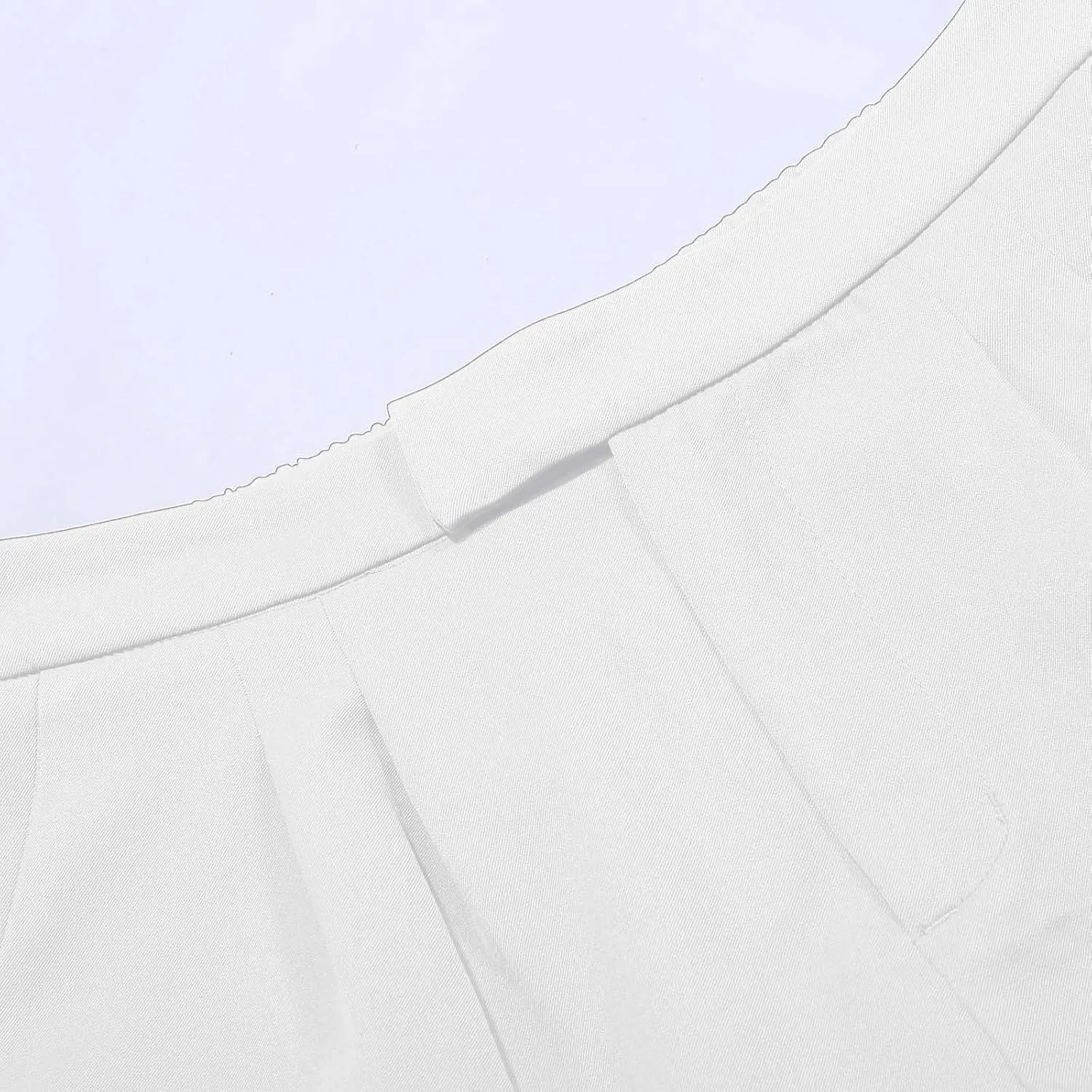 Womens Summer Suit Short Elastic High Waist Wide Leg Dressy Stretch Solid Color Lightweight Shorts with Pockets