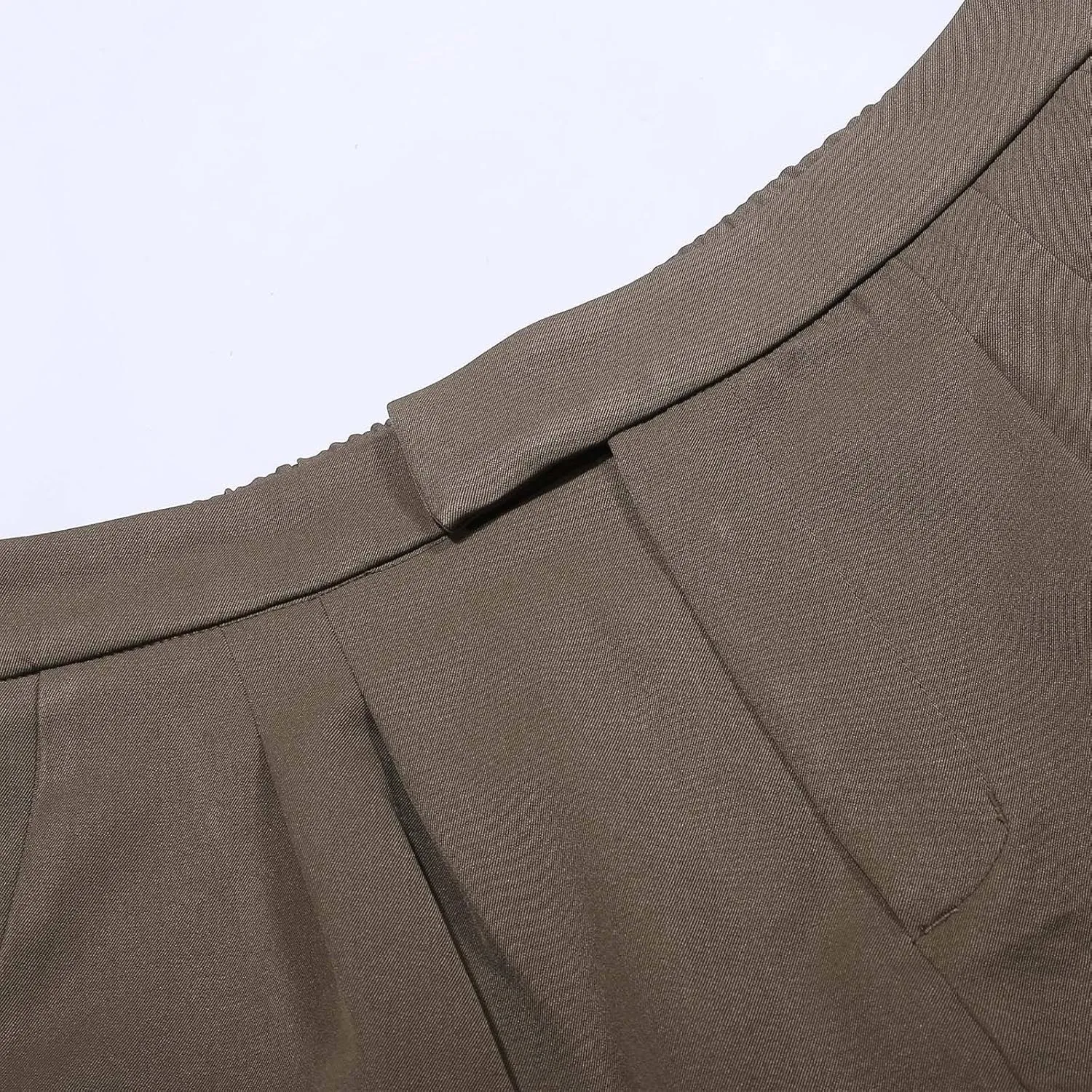 Womens Summer Suit Short Elastic High Waist Wide Leg Dressy Stretch Solid Color Lightweight Shorts with Pockets