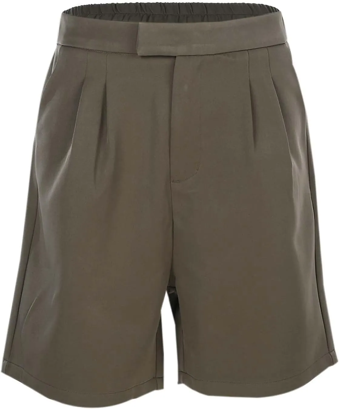 Womens Summer Suit Short Elastic High Waist Wide Leg Dressy Stretch Solid Color Lightweight Shorts with Pockets