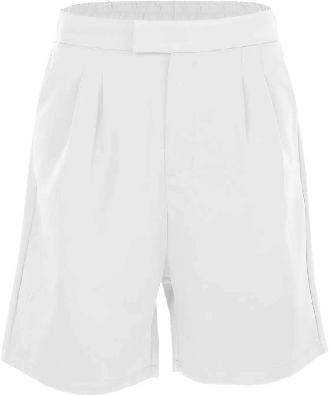 Womens Summer Suit Short Elastic High Waist Wide Leg Dressy Stretch Solid Color Lightweight Shorts with Pockets