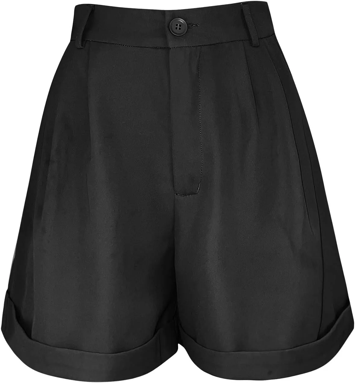 Womens Summer Suit Shorts Elastic High Waisted Wide Leg Office Work Casual Dressy Trendy Shorts with Pockets