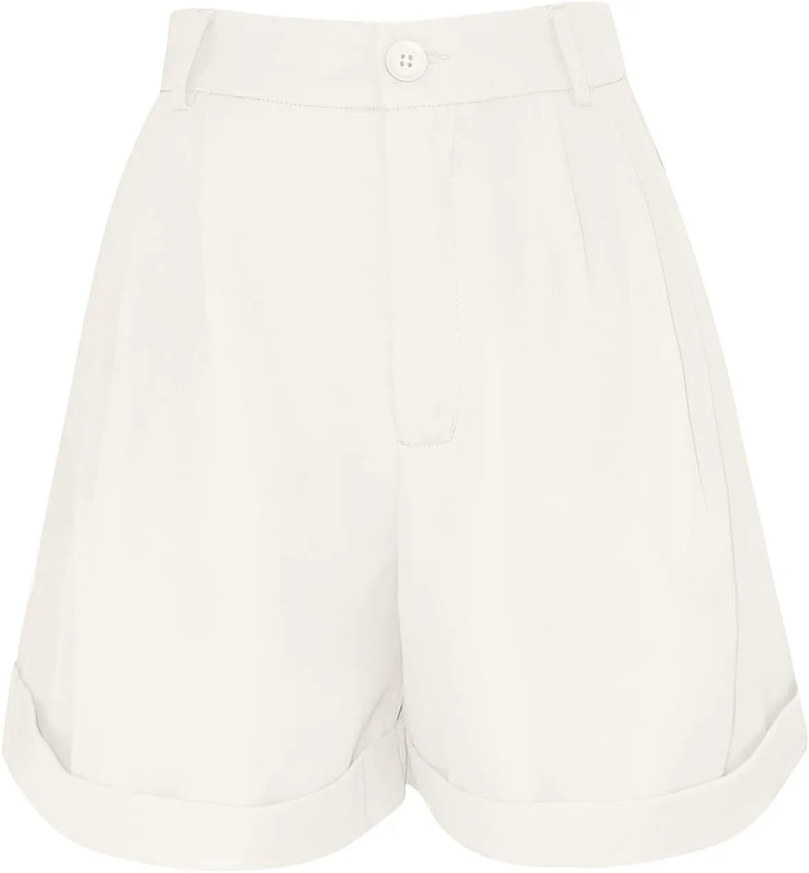 Womens Summer Suit Shorts Elastic High Waisted Wide Leg Office Work Casual Dressy Trendy Shorts with Pockets