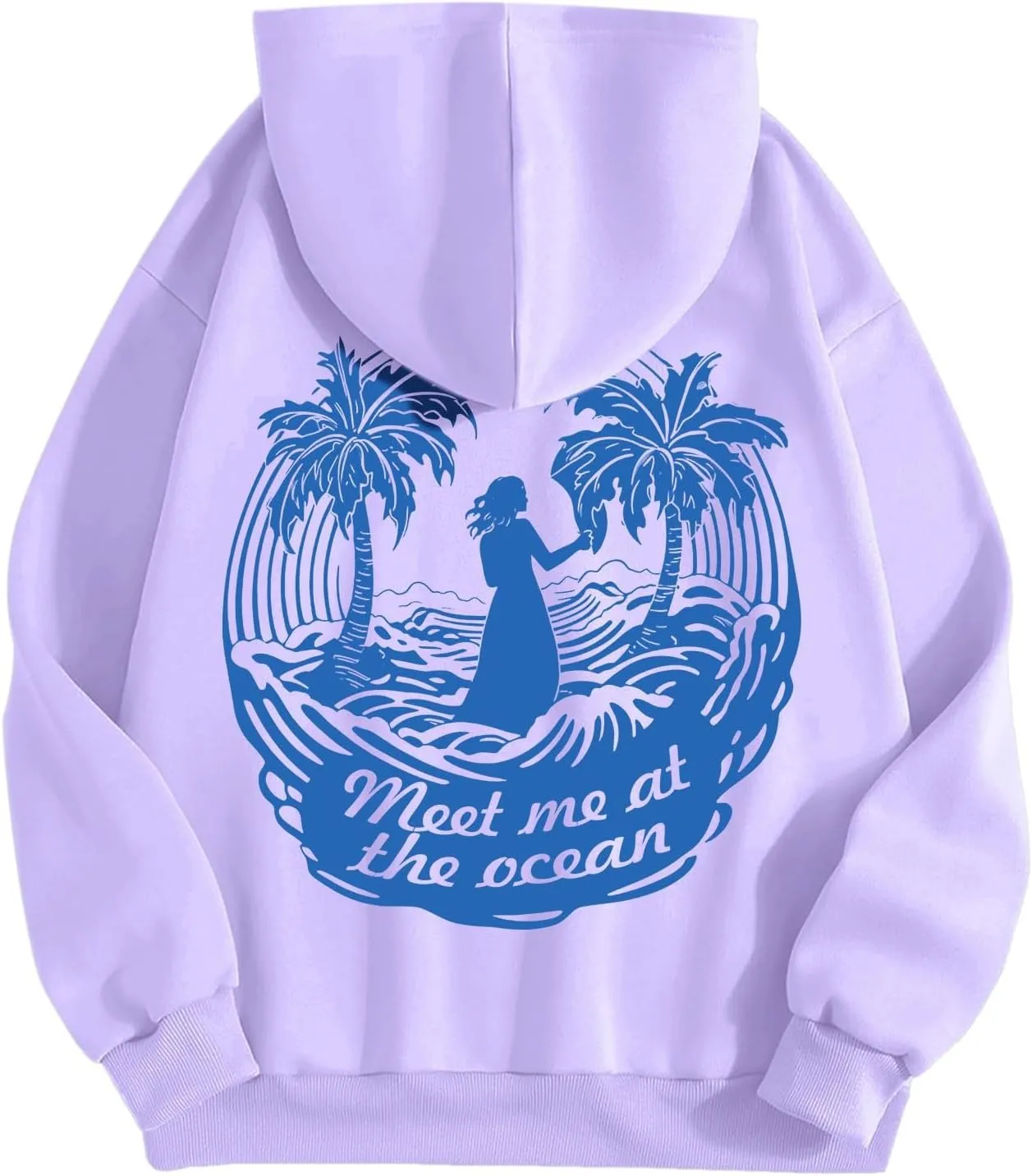 Womens Sweatshirt Pink Graphic Plam Print Puff Hoodie Casual Long Sleeve Pullover Shirts Teen Girls Y2K Fall Outfits
