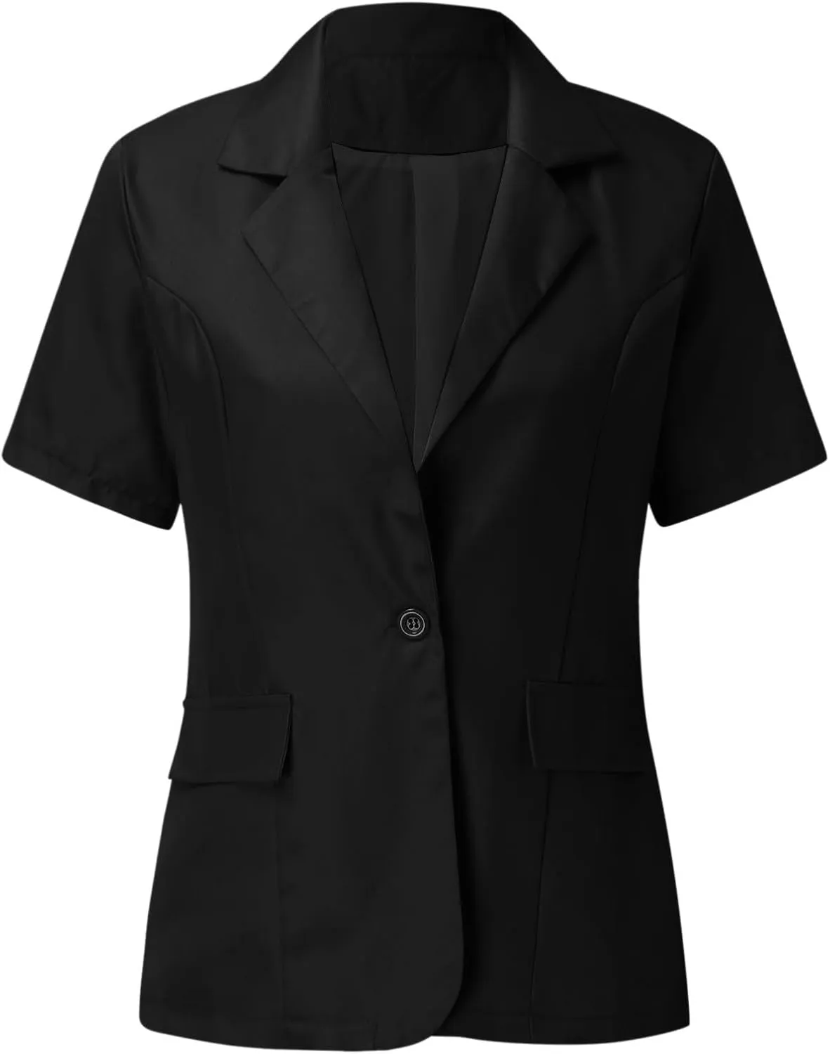 Womens Temperament Button Vest Cardigan Sleeveless Open Front Blazer Casual Lightweight Pocket Jacket Daily Work Suits
