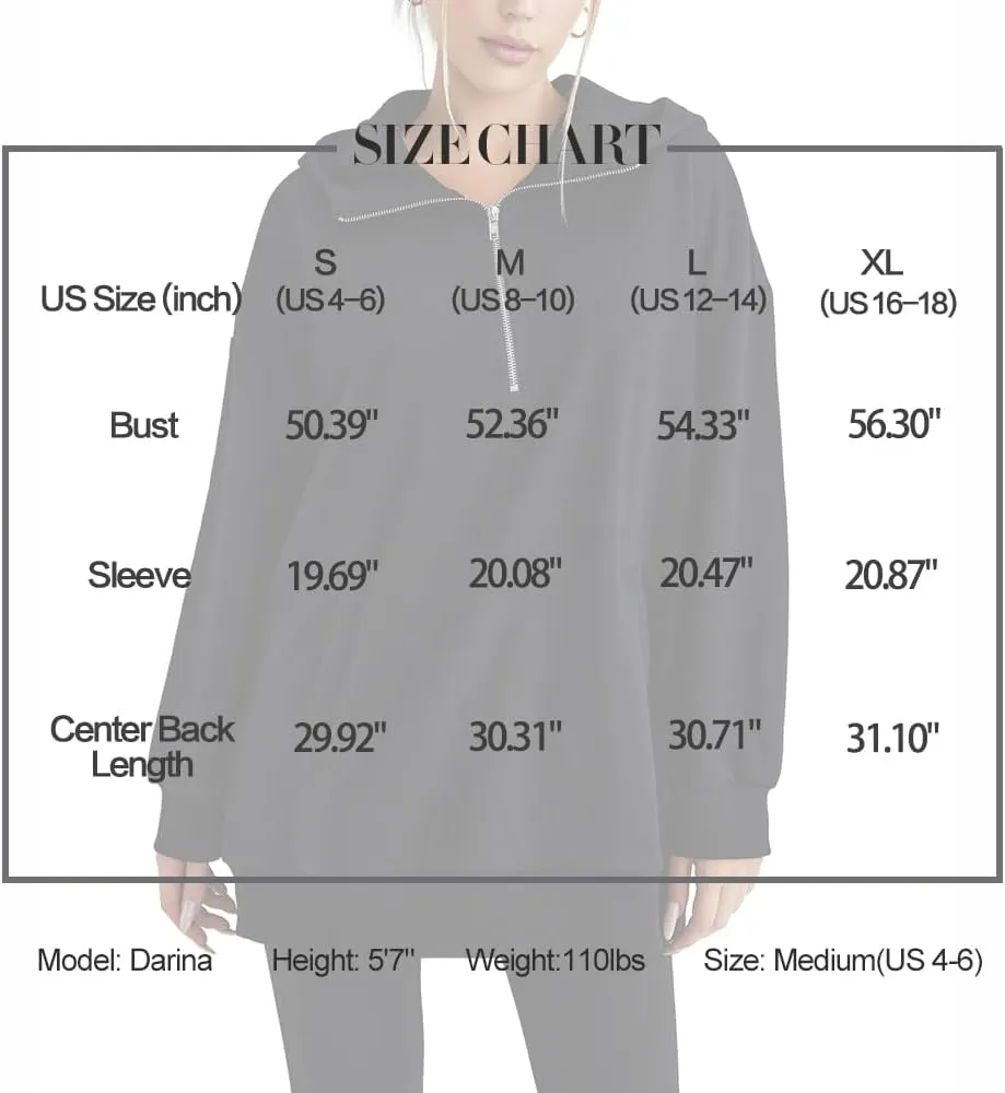 Women's Thin Tunic Hoodies Long Sleeve Zip Up Sweatshirts Pullover Blouse Tops
