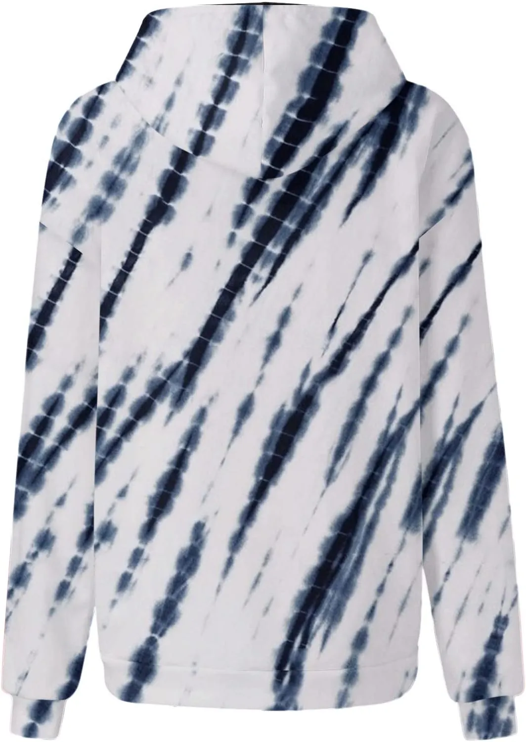 Womens Tie Dye Hoodies Oversized Fall Long Sleeve Hooded Sweatshirt Drawstring Pullover Tops with Pockets
