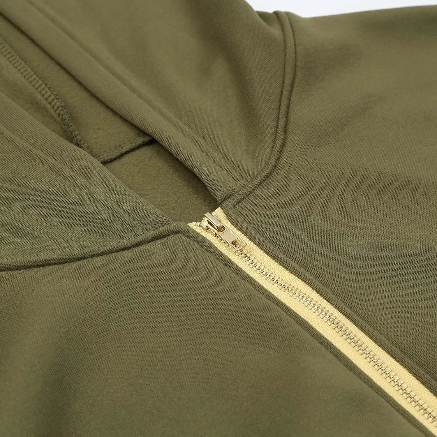 Womens Zip Up Hoodies Cropped Long Sleeve Sweatshirt Fleece Y2k Hooded Jacket 2024 Trendy Fall Winter Clothes