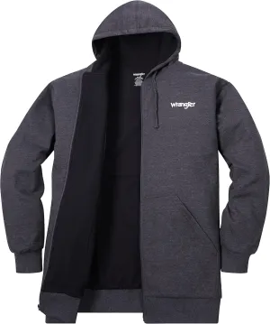 Wrangler Hoodies for Men Big and Tall - Thermal Lined Zip Up Sweatshirt