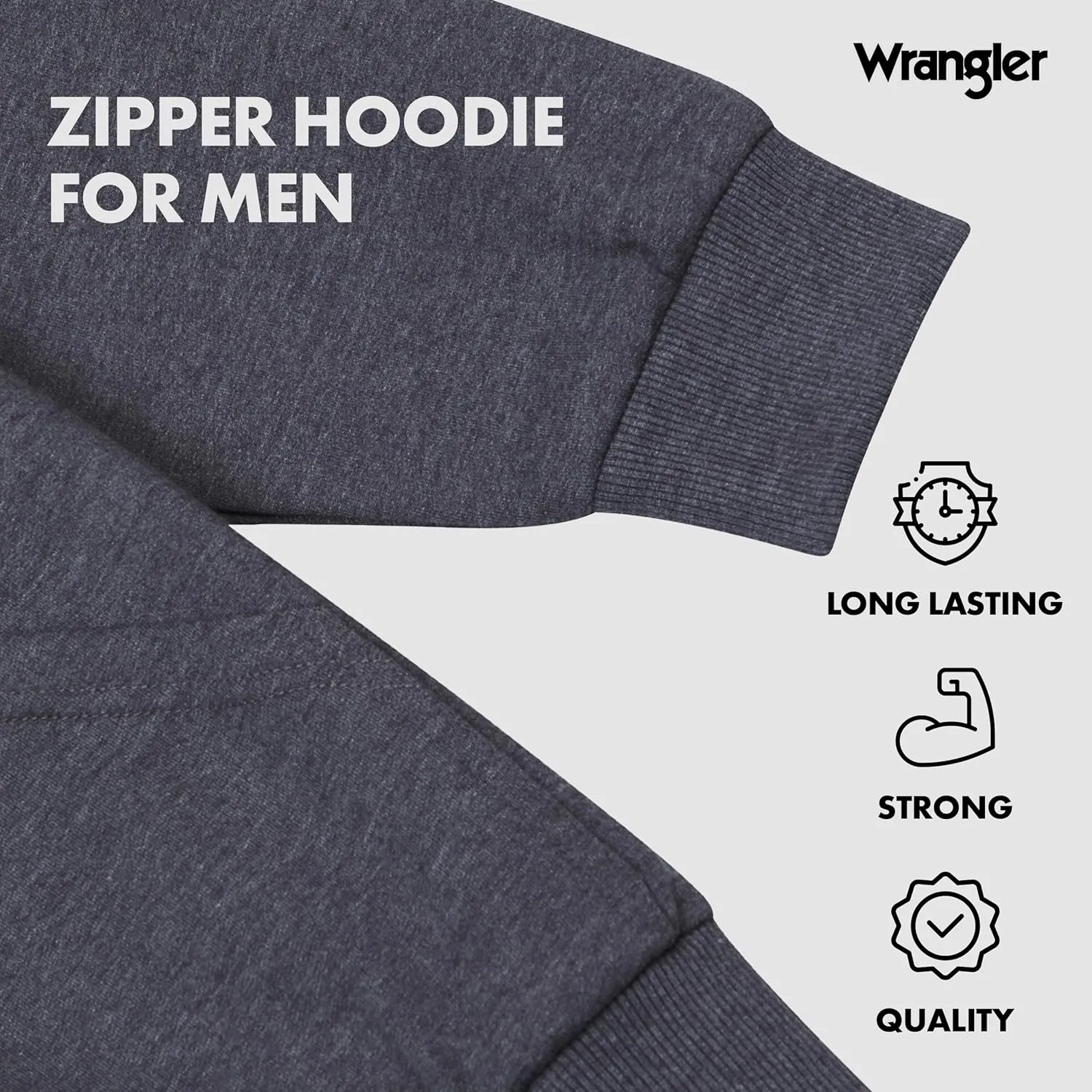 Wrangler Hoodies for Men Big and Tall - Thermal Lined Zip Up Sweatshirt
