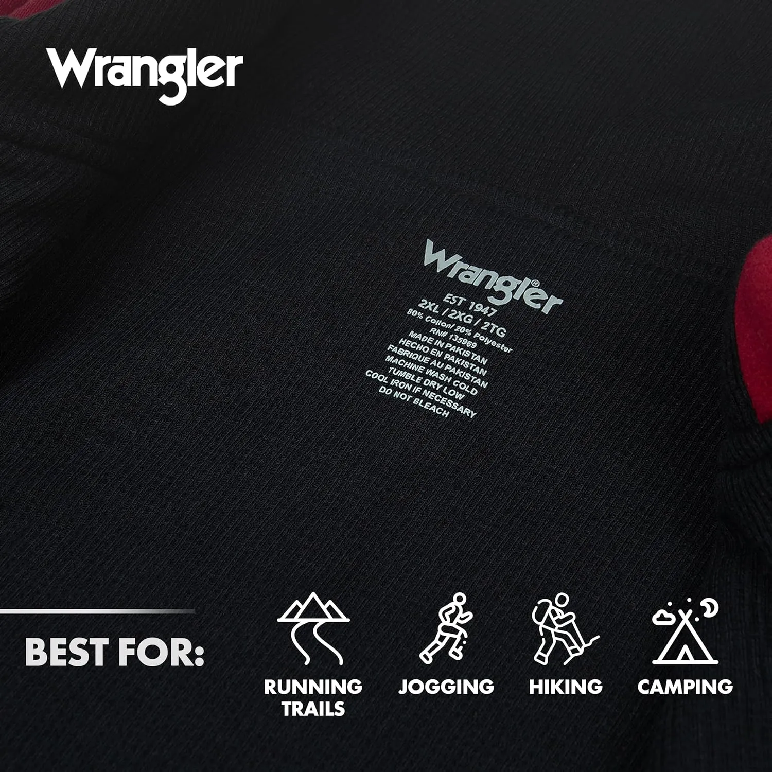 Wrangler Hoodies for Men Big and Tall - Thermal Lined Zip Up Sweatshirt