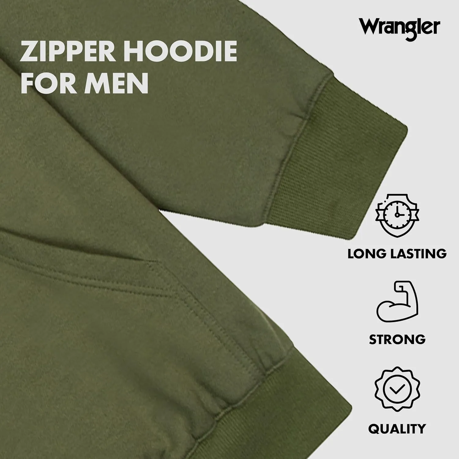 Wrangler Hoodies for Men Big and Tall - Thermal Lined Zip Up Sweatshirt