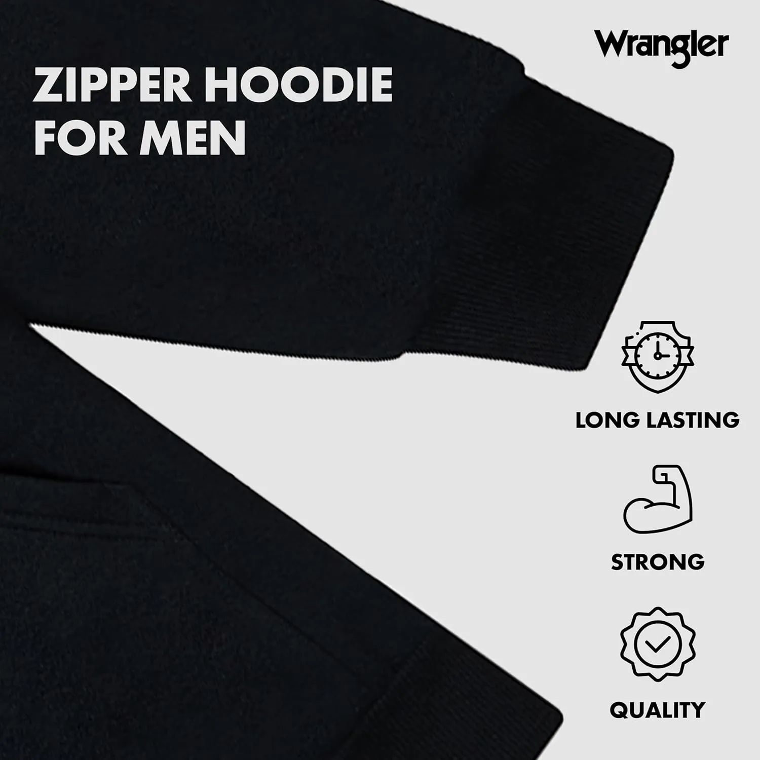Wrangler Hoodies for Men Big and Tall - Thermal Lined Zip Up Sweatshirt