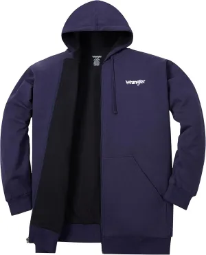 Wrangler Hoodies for Men Big and Tall - Thermal Lined Zip Up Sweatshirt
