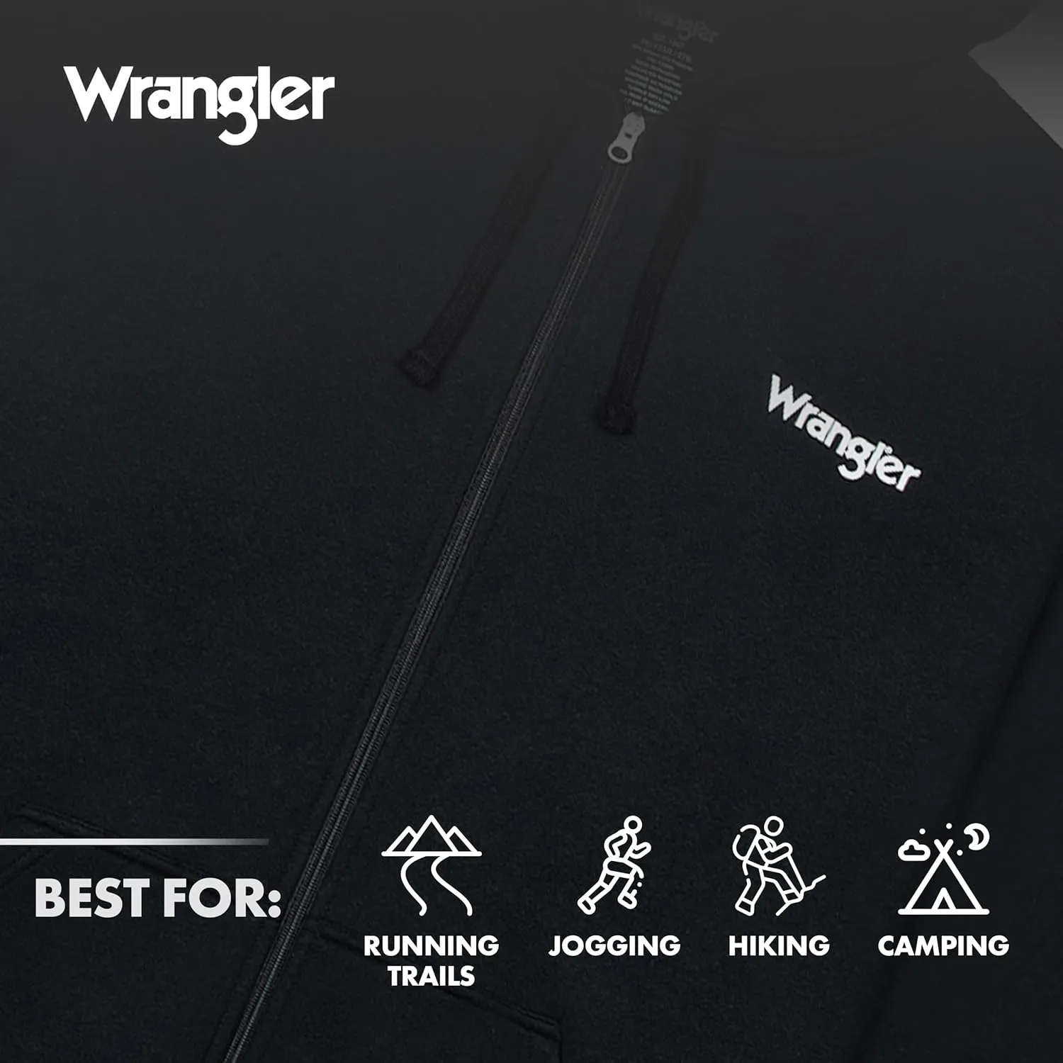Wrangler Hoodies for Men Big and Tall - Thermal Lined Zip Up Sweatshirt