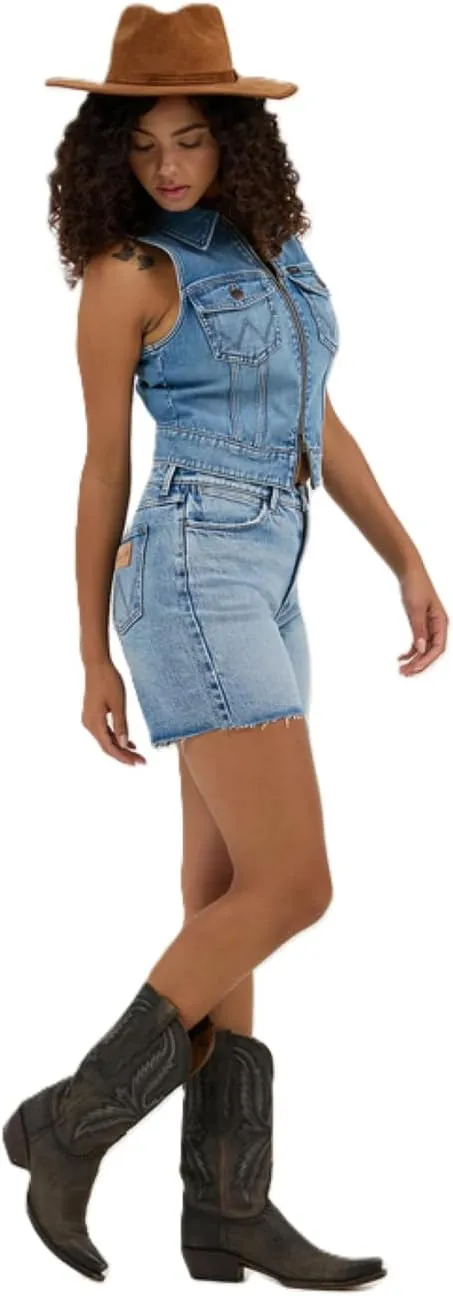 Wrangler Women's High Rise Mid Length Cowboy Jean Shorts - Dallas - 112364623