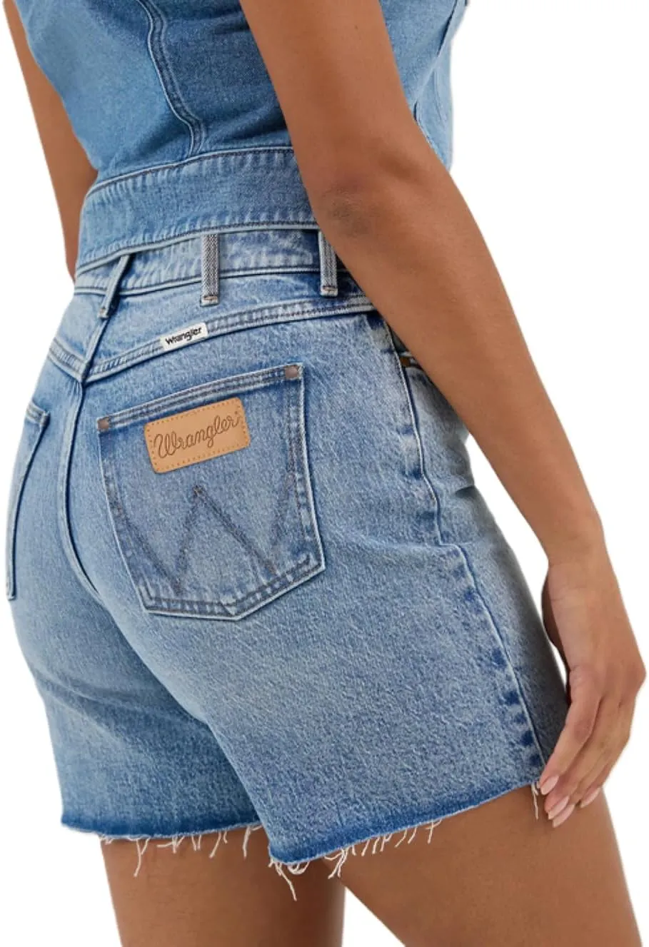 Wrangler Women's High Rise Mid Length Cowboy Jean Shorts - Dallas - 112364623