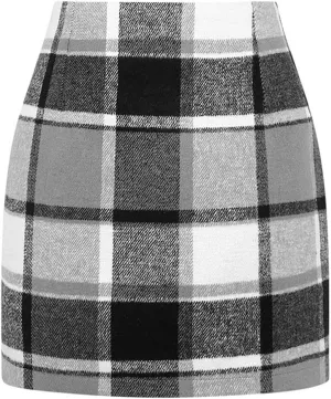 XOWRTE Women's Skirt Autumn Women's Skirt Flared A Line Pleated Skirts Intage Elegant Bodycon Pencil Dance Skirts